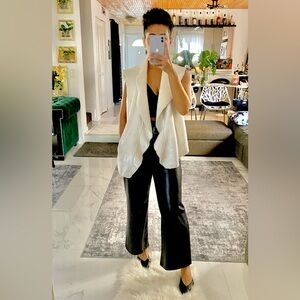 ♥️ Tellerude Clothing Co: White Teddy Fur Vest with silver finish
